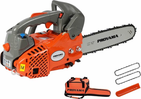 PROYAMA 26CC 2-Cycle Top Handle Gas Powered Chainsaw 12 Inch Petrol Handheld Cordless Chain Saw for Tree Wood Cutting - For Sale - Price