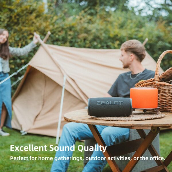 Bluetooth Speaker,Zealot Bluetooth Speaker,Portable Speaker with BassUp Technology,IP67 Waterproof Speaker,Speakers Bluetooth Wireless,20H Playtime,Stereo,EQ,Outddor Speaker for Beach,Camping,Gifts - For Sale - Price - Image 8