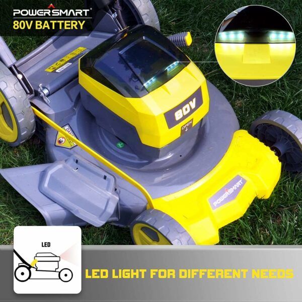 Walk-Behind Lawn Mowers 21 Inch Grass Cutter 3 in 1 Cordless Electric Lawn Mower with 5 Position Mowing Heights Adjustment with 6.0Ah Battery and Charger Less Noise Outdoor Power Push Lawnmower Tools - For Sale - Price - Image 5