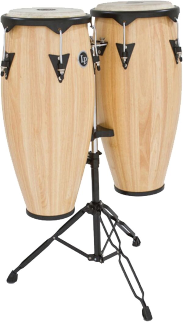 Latin Percussion LP City Wood Congas 10" & 11" Set - Natural Satin Finish - For Sale - Price