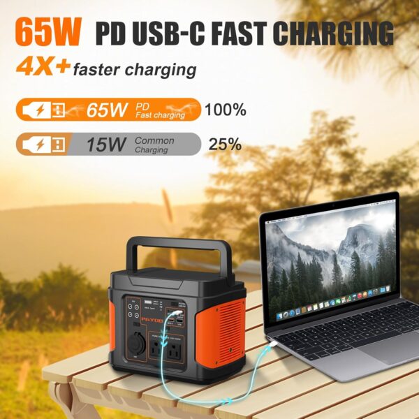 400W Portable Power Station, 296Wh Outdoor Solar Generator Backup Ternary Battery Pure Sine Wave Power Pack with AC/DC Outlet, PD 65W USB-C Outlet for Home, Camping, RV, Blackout, CPAP - For Sale - Price - Image 3