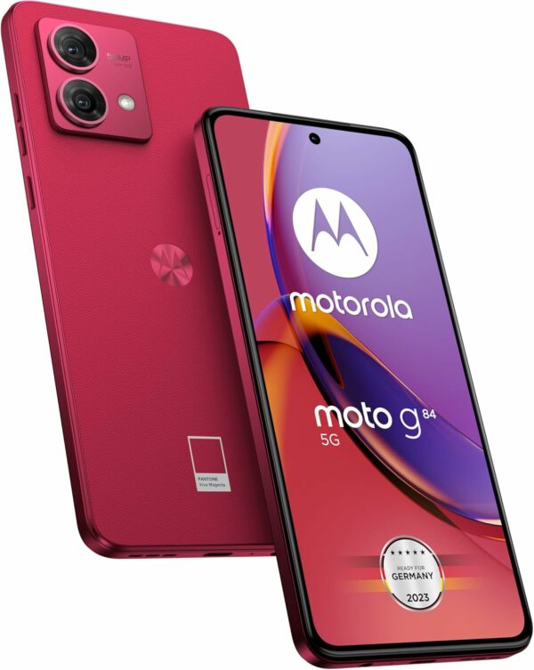 Motorola Moto G84 5G (GSM Unlocked, International Version) 256GB + 12GB RAM Dual SIM Android 13 Smartphone (Viva Magenta) - For Sale - Price