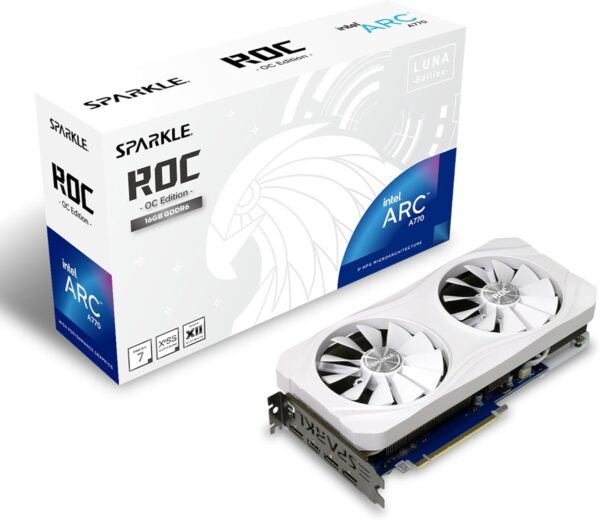 Sparkle Intel Arc A770 ROC Luna OC Edition, 16GB GDDR6, 2X DBB 100mm Fan, 2.5-Slot, Metal Backplate, Luna White Edition, SA770RW-16GOC - For Sale - Price