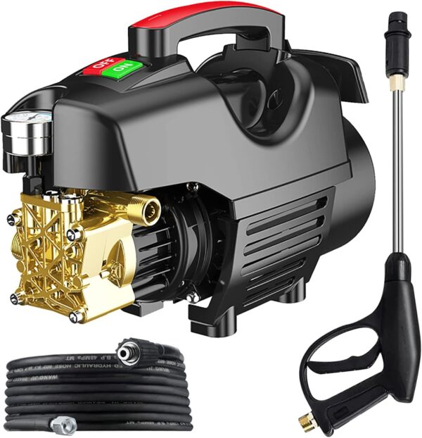 Pressure Washer, 1.7GPM Electric Power Washer, 2200W High Pressure Washer, Professional Washer Cleaner, Best for Cleaning Cars,Driveways,Patios 15m longgun, Price For Sale