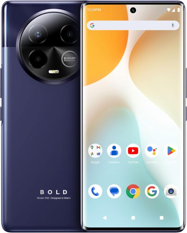 Bold K50 | 5G| 2024 | 3-Day Battery | Unlocked | 6.7” FHD+ 3D AMOLED | 256/8GB | Triple 64MP Camera | US Version | US Warranty | Purple - For Sale - Price