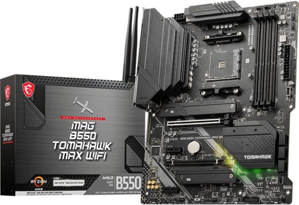 MSI MAG B550 Tomahawk MAX WiFi Gaming Motherboard (AMD Ryzen 5000 Series, AM4, DDR4, PCIe 4.0, SATA 6Gb/s, M.2, USB 3.2 Gen 2, HDMI/DP, Wi-Fi 6E, Bluetooth 5.2, 2.5Gbps LAN, ATX) - For Sale - Price