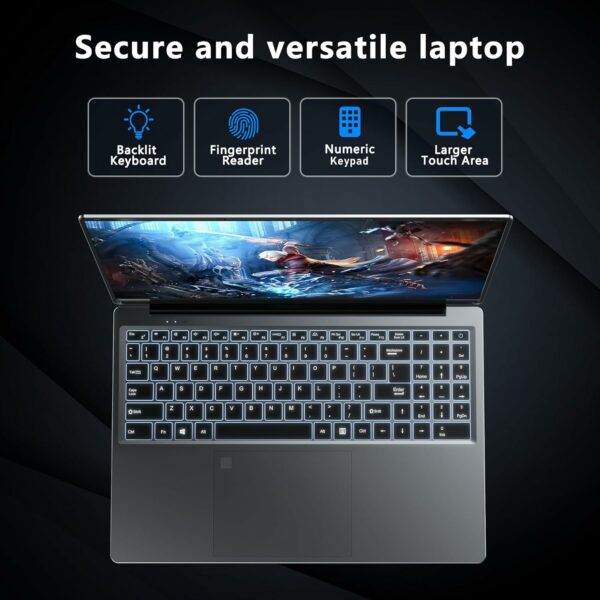 Gaming Laptop, 16 Inch FHD Display (1920 x 1200), N95 Laptop Computer (up to 3.4GHz), 16GB RAM 512GB SSD, Supports 180 Angle Opening, Bluetooth, Backlit Keyboard, Windows 11 Pro - For Sale - Price - Image 6