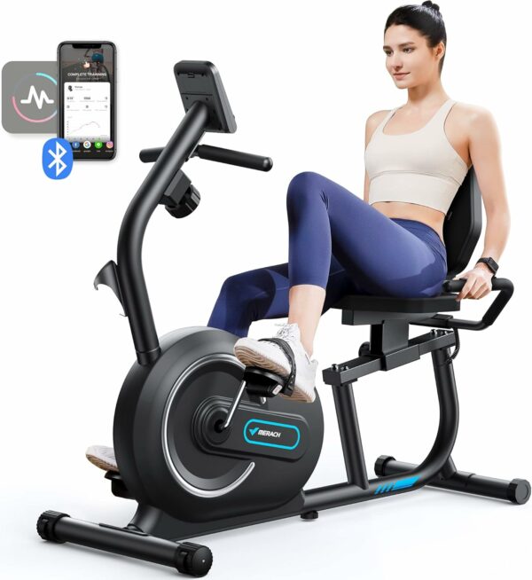 MERACH Recumbent Exercise Bike for Home with Smart Bluetooth and Exclusive App Connectivity, LCD, Heart Rate Handle, Magnetic Recumbent Bikes S08/S23 - For Sale - Price