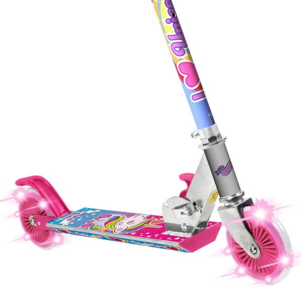 Ozbozz Unicorn Magical Sparkles Scooter with Flashing Wheels - For Sale - Price - Image 3