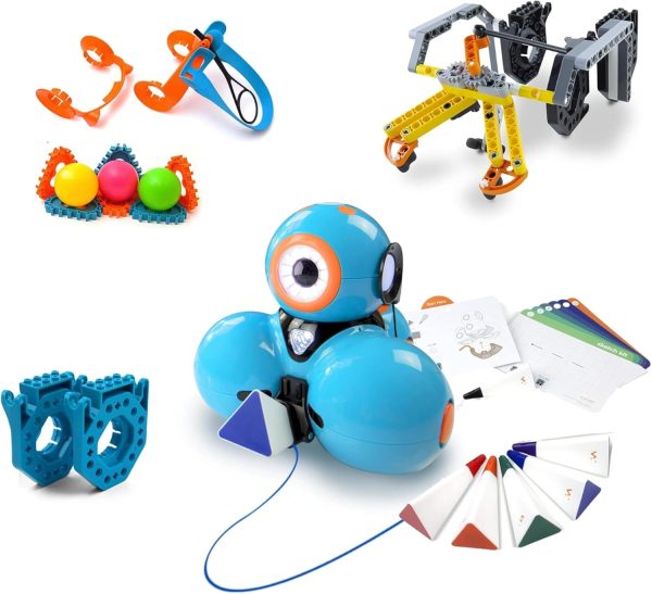 Wonder Workshop Dash Robot Wonder Pack – Coding Educational Bundle for Kids 6+ – Free STEM Apps with Instructional Videos - Launcher Toy, Sketch Kit Drawing, Gripper Building, Price For Sale