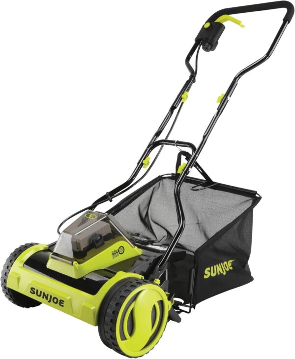 Sun Joe 24V-CRLM15 15-Inch 24-Volt iON+ Cordless Push Reel Mower w/11.9-Gallon Collection Bag, Kit (w/ 4.0-Ah Battery + Charger) - For Sale - Price - Image 9