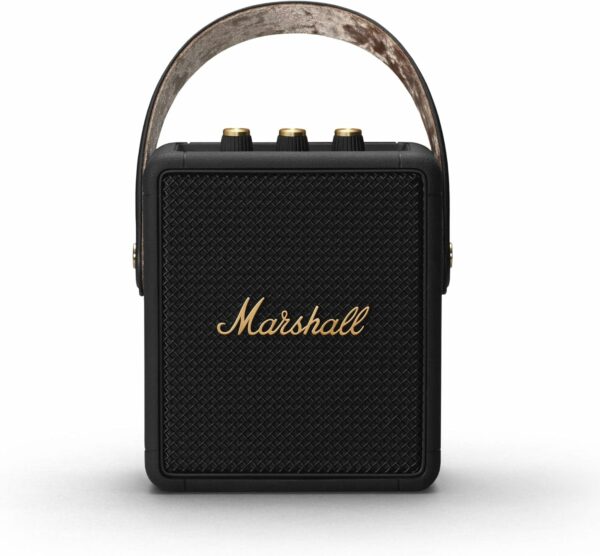 Marshall Stockwell II Portable Bluetooth Speaker, Black and Brass - For Sale - Price