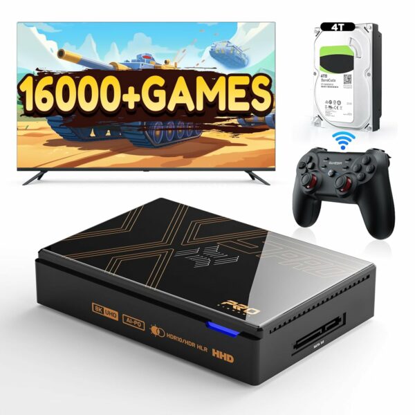 Kinhank Super Console X5 PRO Retro Gaming Consoles with 16,000+ Games,Android 12.0 OS, 8GB+64GB Emulator Console Support AV1, WiFi 6 BT 5.0, RK3588S Chipset, Wireless Controller,8K UHD Output - For Sale - Price