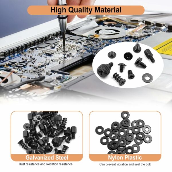 420PCS Computer Screw Kit, Motherboard Standoffs Assorted Screws for PC Case, HDD, SSD, Laptop, Fan, CD-ROM - for DIY PC Build Repair - For Sale - Price - Image 3