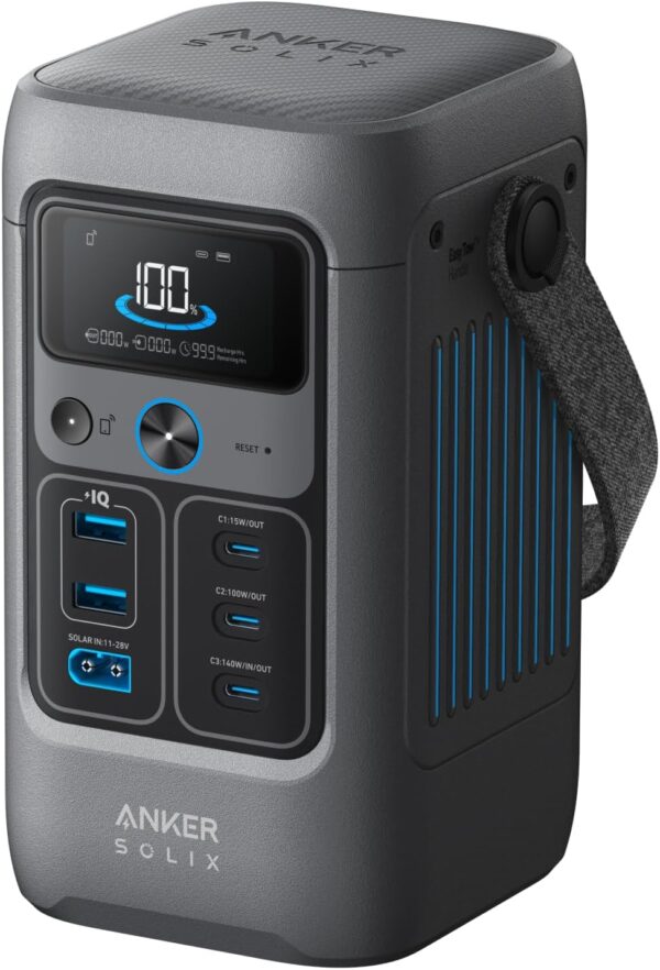 Anker SOLIX C200 DC Power Bank Station (60,000mAh), 192Wh Portable Power Station, LiFePO4 Battery, 200W Solar Generator, for Outdoor Camping, Traveling, and Emergencies (No Wall Charger Included) - For Sale - Price