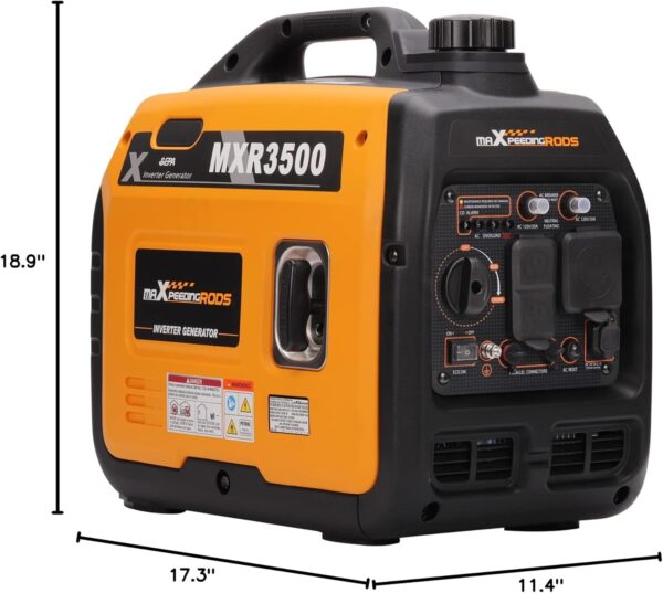 MaXpeedingrods 3500 Watt Portable Inverter Generator Gas Powered, EPA Compliant, Compact and Lightweight for Home Backup Power, Outdoor Camping, RV and Trailer For Sale - Price - Image 9