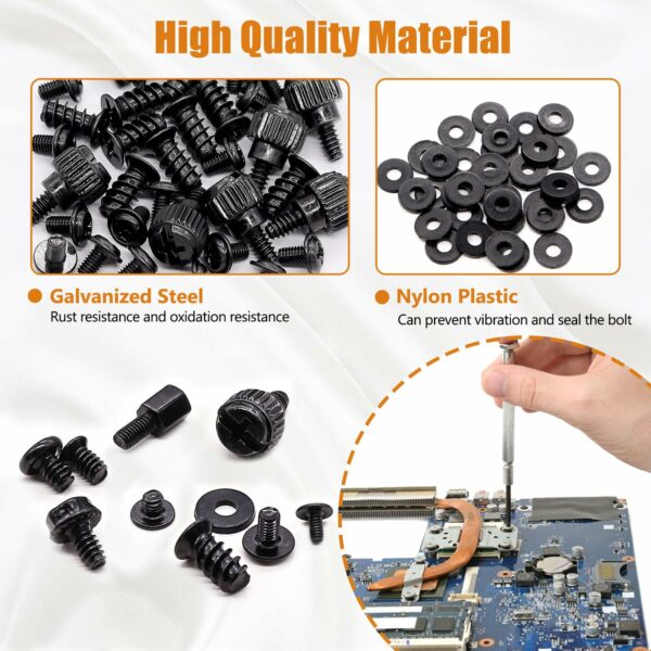 mankk 400PCS Computer Screws Motherboard Standoffs Screws PC Screws Laptop Screws PC Case Screws Fan Screws SSD Screws for HDD Hard Drive,PC Case,PC Fan,ATX Case, SSD,CD-ROM - For Sale - Price - Image 3