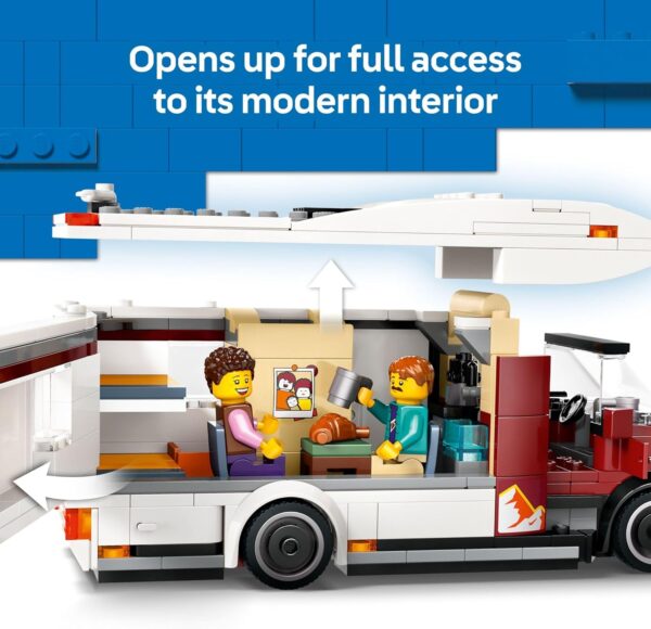 LEGO City Holiday Adventure Camper Van Building Toy Set - Vacation Toy for Kids, Boys and Girls, Ages 6+ - Includes 3 Minifigures and Accessories - Gift Idea for Birthdays and Holidays - 60454 - For Sale - Price - Image 3