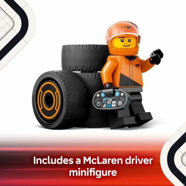 LEGO City F1 Driver with McLaren Race Car Toy - Model Car Building Toy Kit for Kids, Boys and Girls, Ages 6+ - F1 Collectible for Fans - with a Driver Minifigure - Gift Idea for Birthdays - 60442 - For Sale - Price - Image 4