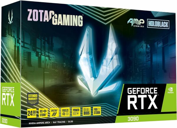 ZOTAC Gaming GeForce RTX™ 3090 AMP Extreme Holo 24GB GDDR6X 384-bit 19.5 Gbps PCIE 4.0 Gaming Graphics Card, HoloBlack, IceStorm 2.0 Advanced Cooling, Spectra 2.0 RGB Lighting, ZT-A30900B-10P - For Sale - Price - Image 8