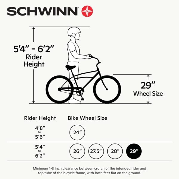 Schwinn Bonafide Men and Women Mountain Bike, Front Suspension, 24-Speed, 29-Inch Wheels, 17-Inch Aluminum Frame, Matte Black/Red - Image 6