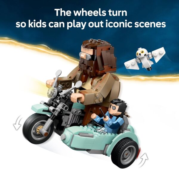 LEGO Harry Potter Hagrid & Harry's Motorcycle Ride Building Toy - Kids Motorcycle Toy for Boys and Girls, Harry Potter Fans, Ages 9+ - Gift Idea for Birthdays - 76443 - For Sale - Price - Image 5