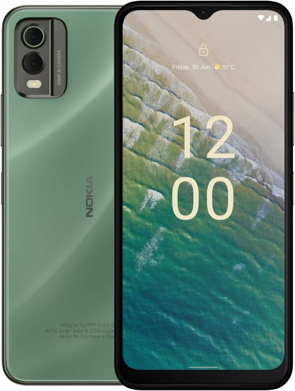 Nokia C32 | Android 13 | 3-Day Battery | Dual SIM | 50MP Dual Camera | 4/128GB | 6.5-Inch Screen | Unlocked GSM Smartphone | Not Compatible with Verizon or AT&T | Autumn Green - For Sale - Price