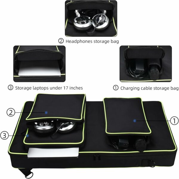 DJ Controller Case for Alpha theta ddj grv6，Pioneer DDJ FLX10,DDJ 1000, Pioneer DJ Mixer bag Thickened inner liner Anti-impact Multi-functional Party Street performance Outdoors Carrying DJ gig bag - For Sale - Price - Image 3