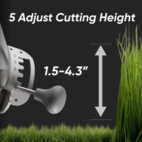 Remote Control Lawn Mower S1 4WD 18Ah, Robot Lawn Mower No Wire with 1.5-4.3 Inch Cutting Height 21 Inch Cutting Width, Robotic Lawn Mower for 75% Slope(37°) with Mowing 1.12 Acres - For Sale - Price - Image 5