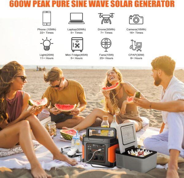 400W Portable Power Station, 296Wh Outdoor Solar Generator Backup Ternary Battery Pure Sine Wave Power Pack with AC/DC Outlet, PD 65W USB-C Outlet for Home, Camping, RV, Blackout, CPAP - For Sale - Price - Image 5