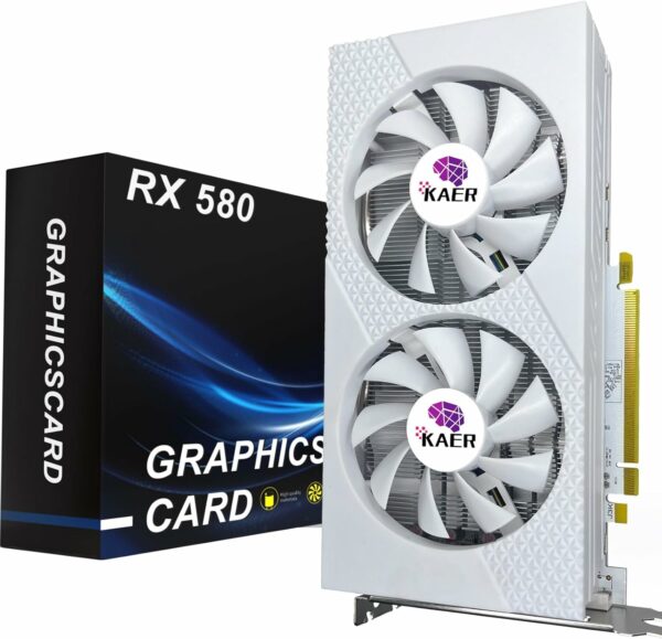 KAER RX580 8GB Graphics Card GDDR5 256bit Computer Graphics Card with Dual Fans 1284/7000MHz,PCI Express 3.0 Gaming Graphics Card, DVI HDMI DP Desktop - For Sale - Price