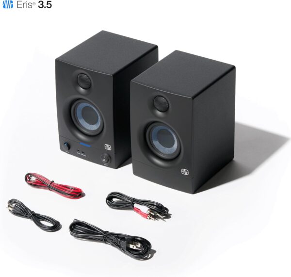 PreSonus Eris 3.5 Studio Monitors, Pair — Powered, Active Monitor Speakers for Near Field Music Production, Desktop Computer, Hi-Fi Audio - For Sale - Price - Image 7