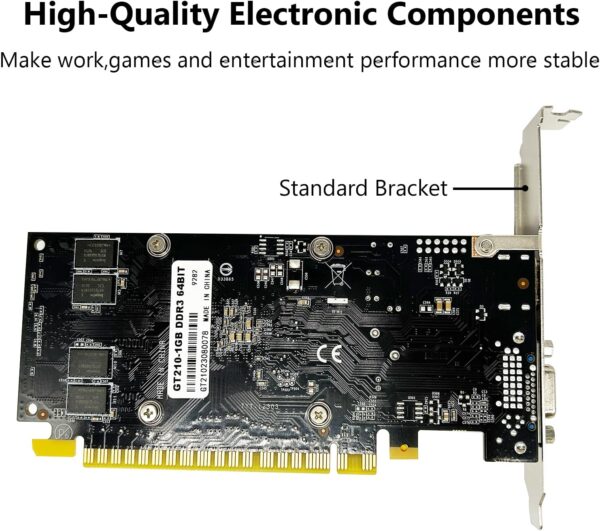 QTHREE GT 210 1024 MB DDR3 Graphics Card,64 Bit,VGA,HDMI,Low Profile Computer GPU,PC Video Card,PCI Express 2.0x16,Low Power,Plug and Play - For Sale - Price - Image 3