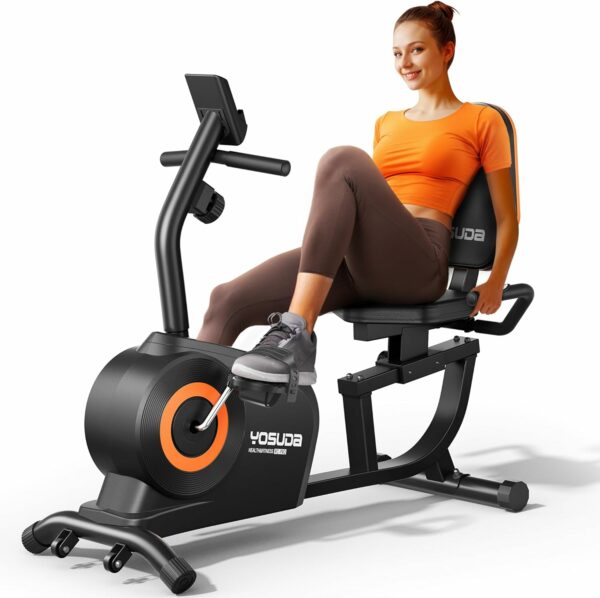 YOSUDA Recumbent Exercise Bike for Adults Seniors with Quick Adjust Seat, 350LB Capacity & 16-level Resistance - For Sale - Price - Image 9