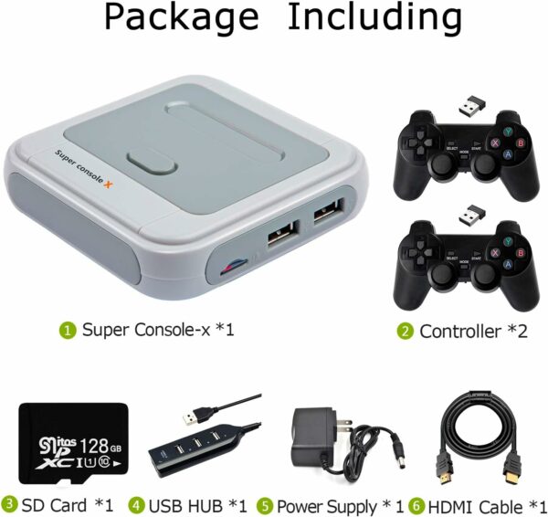 Kinhank Super Console X Retro Video Game Console Built in 95,000+ Classic Games,Emulator Console for 4K TV Support HD Output, Up to 5 Players,LAN/WiFi,Gifts for Men Who Have Everything,2 Gamepads - For Sale - Price - Image 7