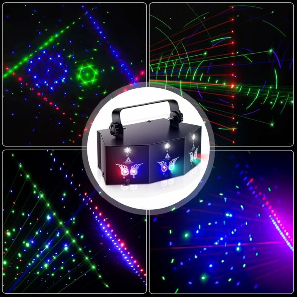 U`King Party Lights DJ Disco Lights,9 Lens Stage Lighting Support DMX512 and Sound Activated with Remote Control Laser Lights for Parties Birthday Wedding Karaoke Bar KTV Club Stage Live Show - For Sale - Price - Image 6