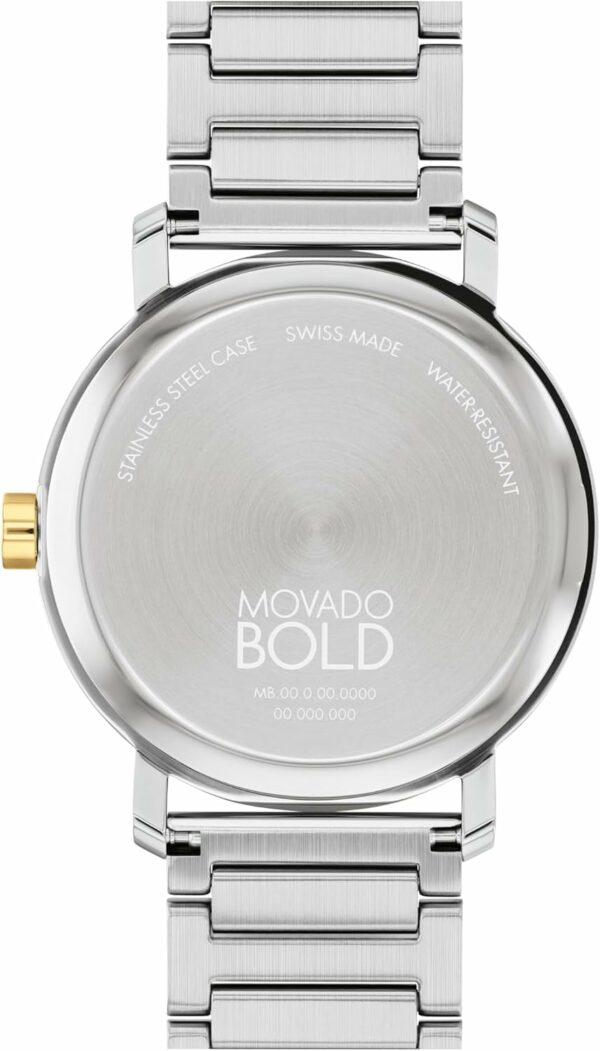 Movado Bold Evolution 2.0 Men's Watch - Swiss Quartz 2H Movement, Stainless Steel Link Bracelet - 3 ATM Water Resistance - Luxury Fashion Timepiece for Him - 40mm - For Sale - Price - Image 3