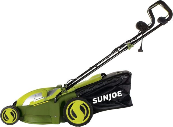 Sun Joe MJ403E 17-Inch 13-Amp Electric Lawn Mower/Mulcher, 7-Position Adjustment, 12-Gallon Detachable Grass Collection Bag, Lightweight, Standard, Green - For Sale - Price - Image 5