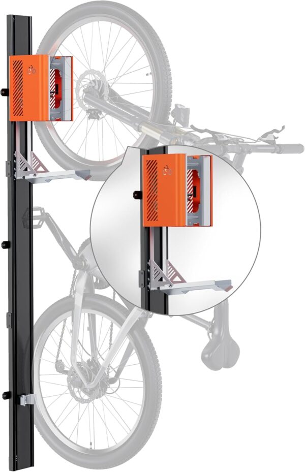 monTEK Automatic Lift Electric Bike Rack – Fits 24-29" Tires, Heavy-Duty Vertical Wall Rack for Bicycles (Up to 71 lbs) - Effortless Lifting, Easy Install - Space-Saving Storage for Garage, Shed - For Sale - Price