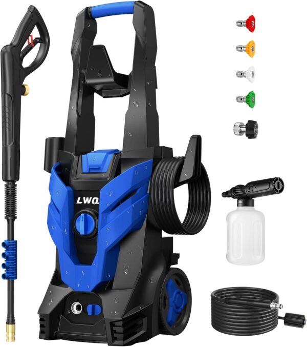 Electric Pressure Washer, 4200 PSI 2.5 GPM Power Washer with 4 Quick Connect Nozzles, High Pressure Cleaning Machine with Foam Cannon for Cars/Fences/Driveways/Patios/Home Cleaning, Price For Sale