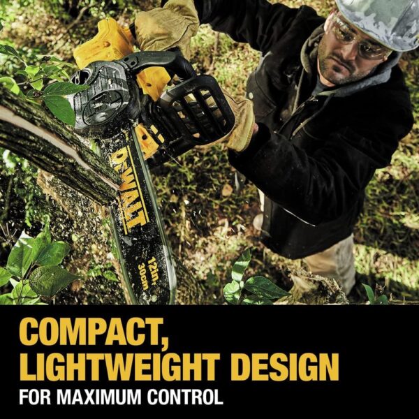 DEWALT 20V MAX* XR Chainsaw Kit, 5-Ah Battery, 12-Inch (DCCS620P1) - For Sale - Price - Image 8