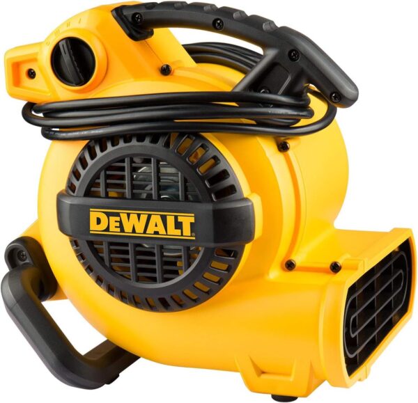 DEWALT Portable Air Mover, ‎276W 3 Speed Floor Fan, Utility Blower Fan, 1/5 HP 600 CFM Floor Dryer, Carpet Dryer, Floor Fan, Blower, for Janitorial, Home, Commercial Use, DXAM-2260 - Image 3