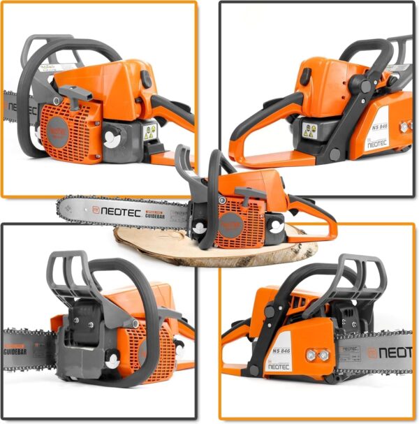 NEOTEC 45.4cc Gas Chainsaw, NS846 Powerhead with 16 Inch Guide Bar and Chain, Power Chain Saw 3.0 HP 2,24KW, All Parts Compatible with MS250 MS230 MS210 025 023 025 Chainsaw - For Sale - Price - Image 5