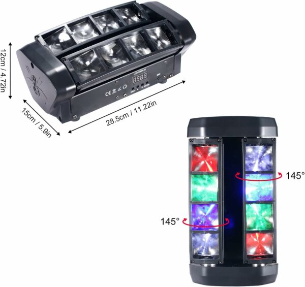 LED Mini Spider Moving Head Light 8x5W RGBW Sound Activated DMX-512 Control Stage Light - For Sale - Price - Image 9