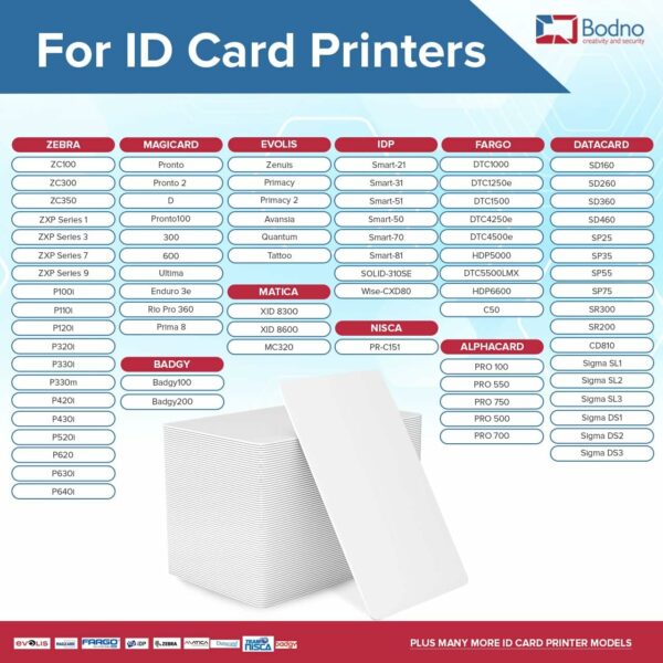 Bodno Premium CR80 30 Mil Graphic Quality PVC Cards - 500 Pack - For Sale - Price - Image 5