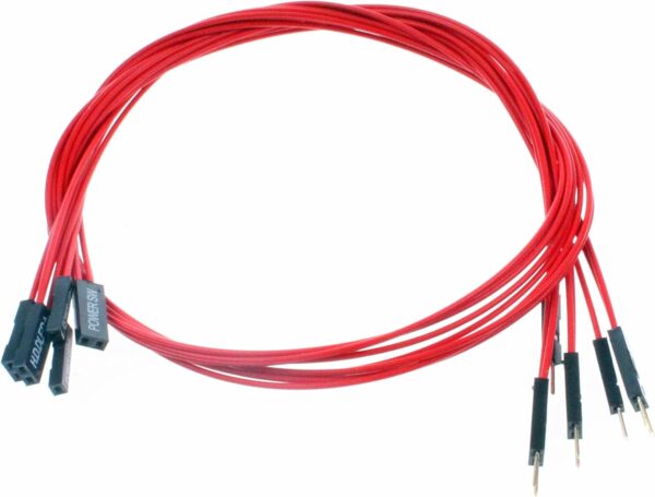 NOYITO Motherboard Extension Cable Set 22AWG Silver Plated Cable Gold-Plated Plug Power SW Power LED HDD LED Reset SW Four Kinds Extension Cable for PC DIY (0.5meters, Red) - For Sale - Price - Image 7