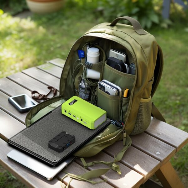 Portable Power Bank with Panel, 24000mAh Portable Power Station with 30W Solar Panel, Lithium Battery Power 110V/88Wh AC, DC, USB QC3.0 for Home Camping Emergency Backup - For Sale - Price - Image 5