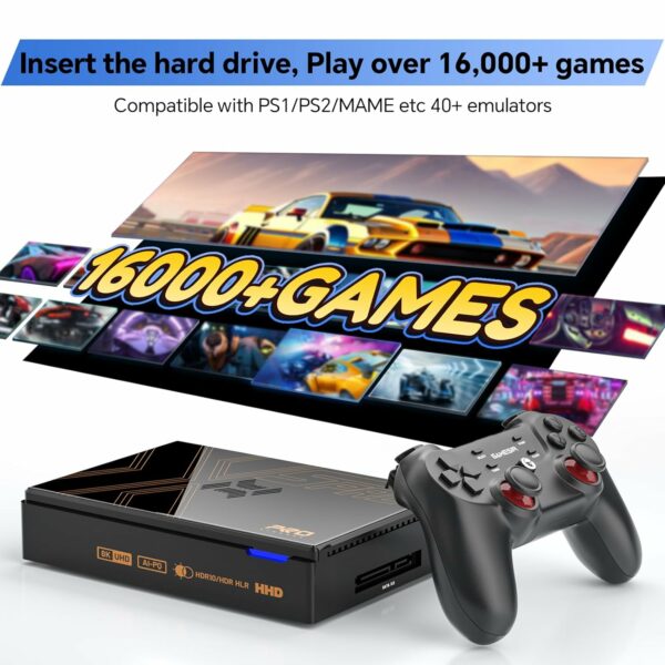 Kinhank Super Console X5 PRO Retro Gaming Consoles with 16,000+ Games,Android 12.0 OS, 8GB+64GB Emulator Console Support AV1, WiFi 6 BT 5.0, RK3588S Chipset, Wireless Controller,8K UHD Output - For Sale - Price - Image 2