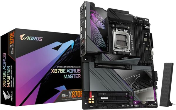 GIGABYTE X870E AORUS Master AMD AM5 LGA 1718 Motherboard, ATX, DDR5, 4X M.2, PCIe 5.0, USB4, WIFI7, 5GbE LAN, EZ-Latch, 5-Year Warranty - For Sale - Price