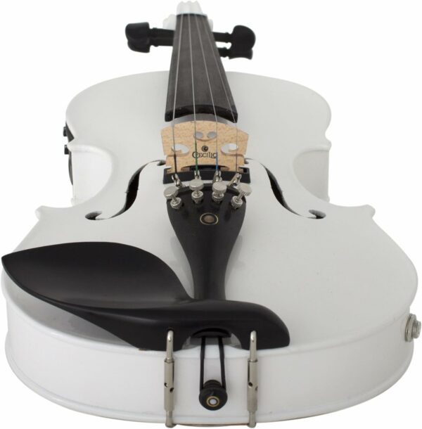 Cecilio 4/4 CVNAE-White Ebony Fitted Acoustic/Electric Violin in Pearl White(Full Size) - For Sale - Price - Image 4